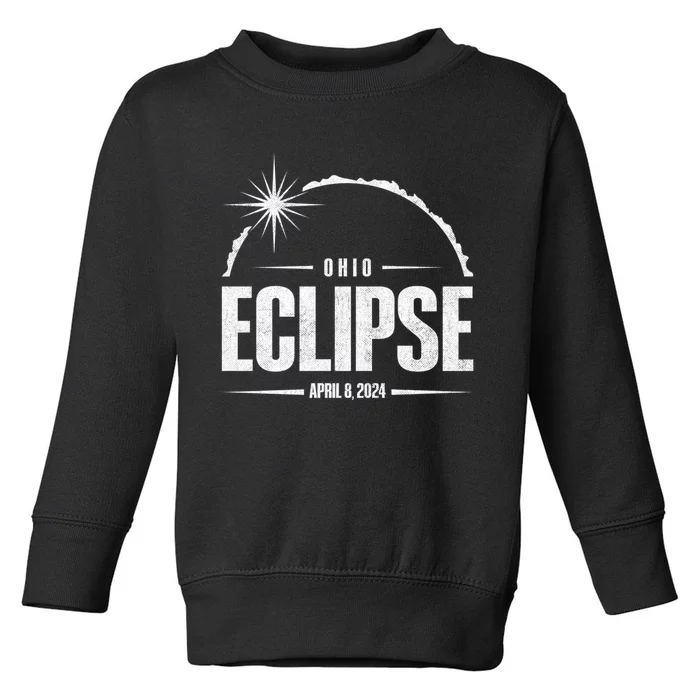 Path Of Totality Ohio 2024 April 8 2024 Eclipse Toddler Sweatshirt