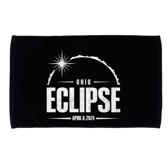 Path Of Totality Ohio 2024 April 8 2024 Eclipse Microfiber Hand Towel