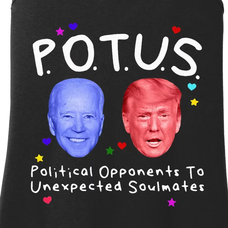 Political Opponents To Unexpected Soulmate Biden Trump Ladies Essential Tank