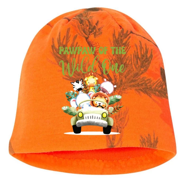 Pawpaw Of The Wild One 1st Birthday Safari Family Matching Kati - Camo Knit Beanie