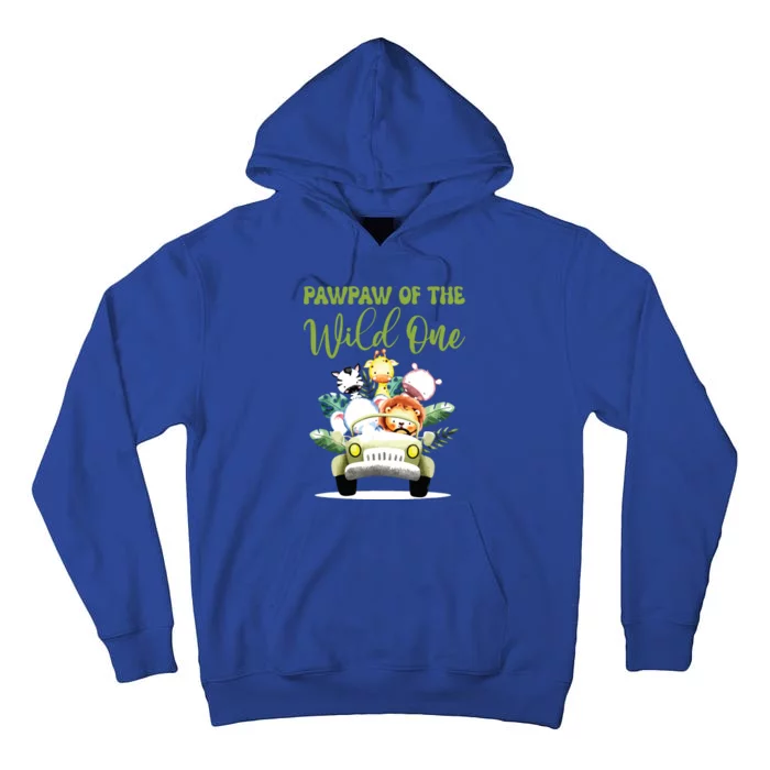 Pawpaw Of The Wild One 1st Birthday Safari Family Matching Tall Hoodie