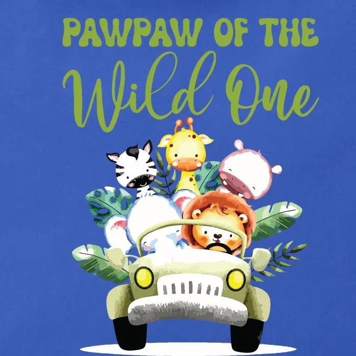 Pawpaw Of The Wild One 1st Birthday Safari Family Matching Zip Tote Bag