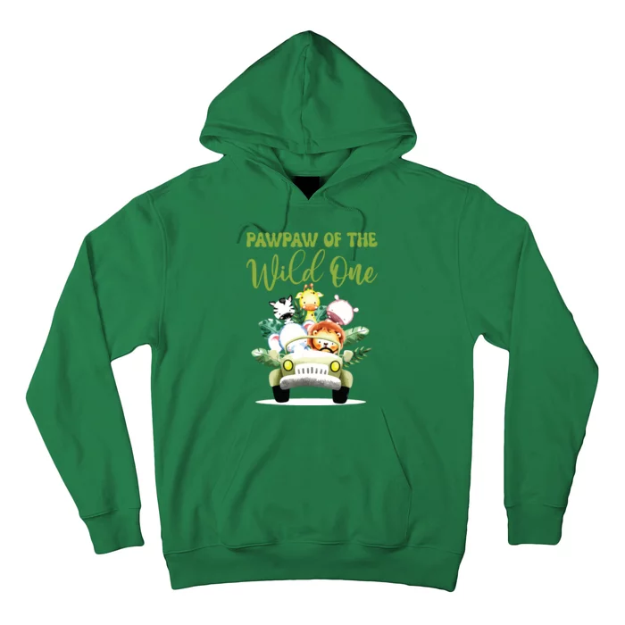 Pawpaw Of The Wild One 1st Birthday Safari Family Matching Hoodie