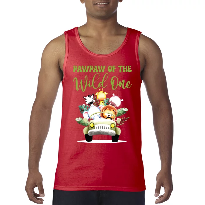 Pawpaw Of The Wild One 1st Birthday Safari Family Matching Tank Top