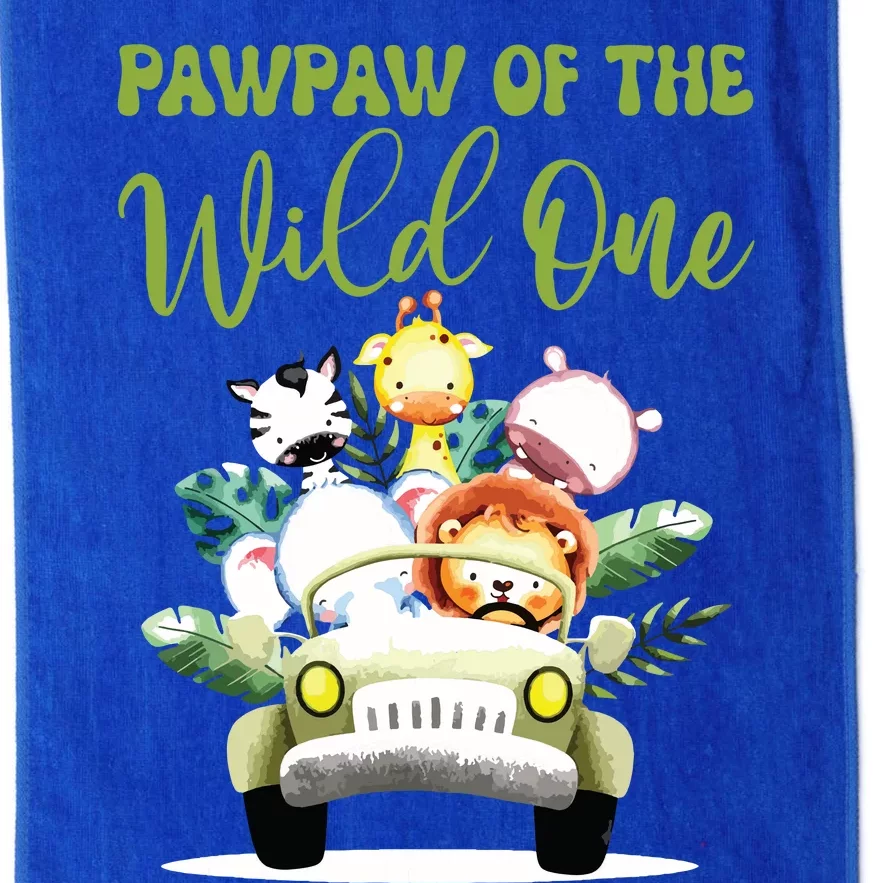 Pawpaw Of The Wild One 1st Birthday Safari Family Matching Platinum Collection Golf Towel