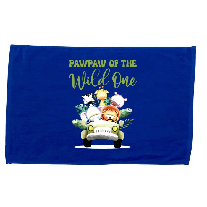 Pawpaw Of The Wild One 1st Birthday Safari Family Matching Microfiber Hand Towel