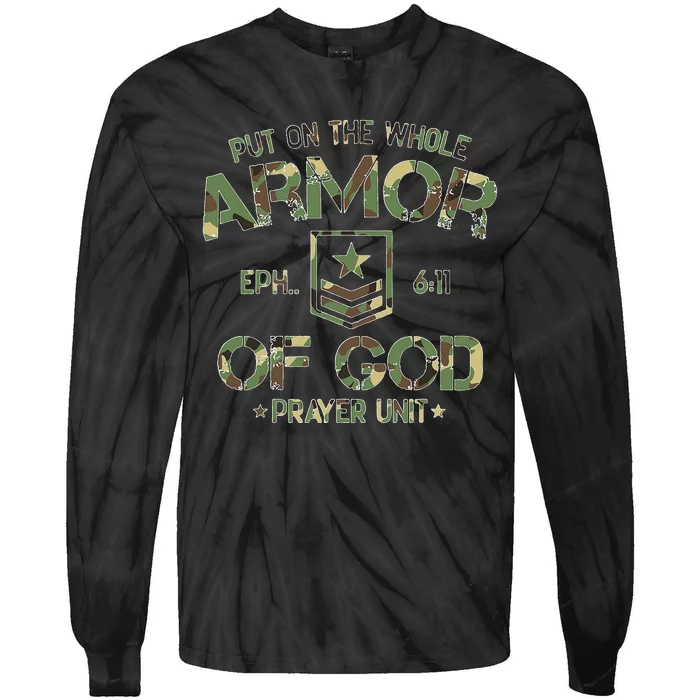 Put On The Spiritual Armor Of God Ephesians Tie-Dye Long Sleeve Shirt