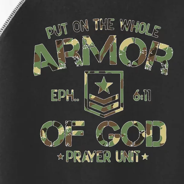 Put On The Spiritual Armor Of God Ephesians Toddler Fine Jersey T-Shirt