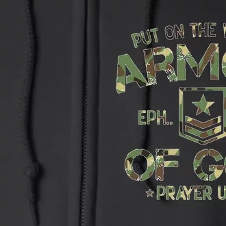 Put On The Spiritual Armor Of God Ephesians Full Zip Hoodie