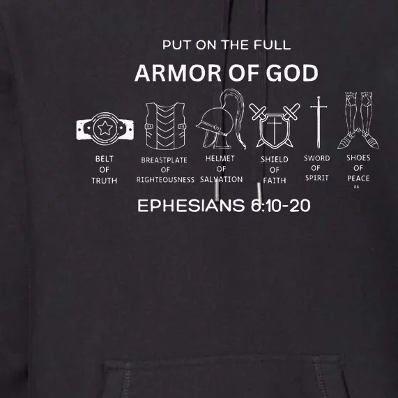 Put On The Full Armor Of God Bible Verse Religious Premium Hoodie