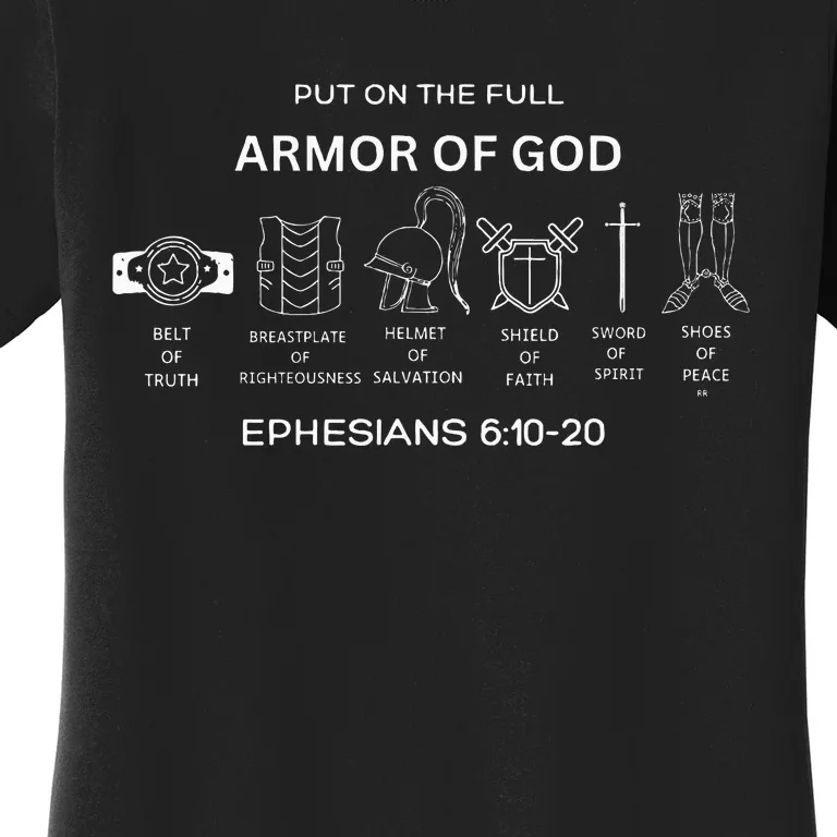 Put On The Full Armor Of God Bible Verse Religious Women's T-Shirt