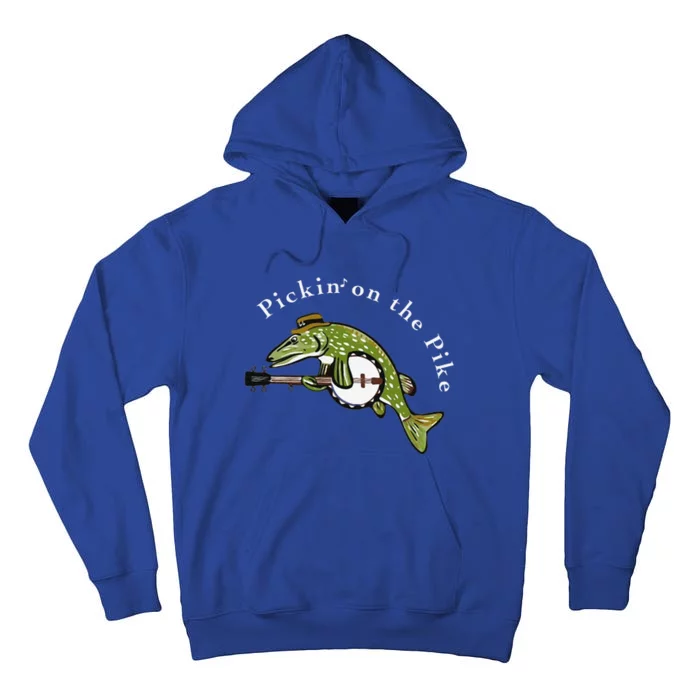 Pickin On The Pike Graphic For Music Loving Fisherman Tall Hoodie