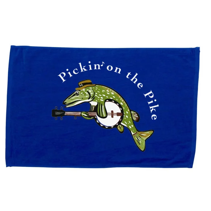 Pickin On The Pike Graphic For Music Loving Fisherman Microfiber Hand Towel