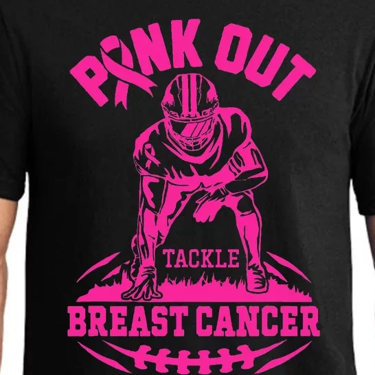 P.I.N.K. Out Tackle Breast Cancer Awareness Football Pajama Set