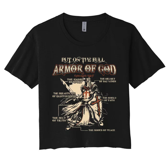 Put On The Full Armor Of God Jesus Women's Crop Top Tee