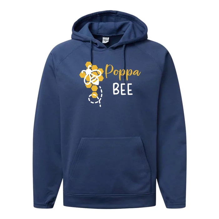 Poppa Of The Bee 1st Birthday Outfit First Bee Day Family Meaningful Gift Performance Fleece Hoodie