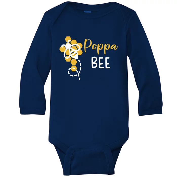 Poppa Of The Bee 1st Birthday Outfit First Bee Day Family Meaningful Gift Baby Long Sleeve Bodysuit