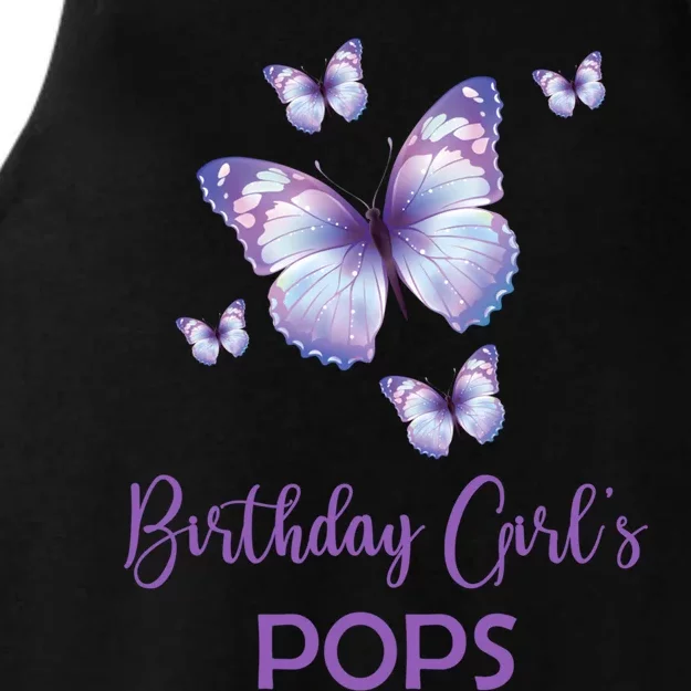 Pops Of The Birthday Butterfly Family 1st Birthday Cute Gift Ladies Tri-Blend Wicking Tank