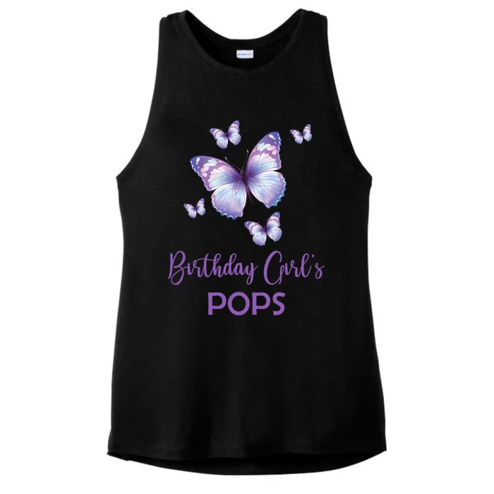 Pops Of The Birthday Butterfly Family 1st Birthday Cute Gift Ladies Tri-Blend Wicking Tank