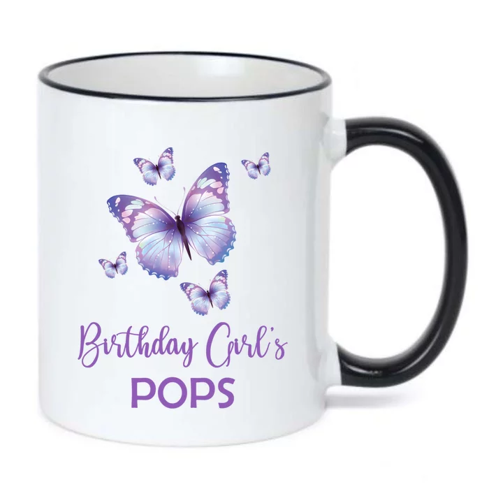 Pops Of The Birthday Butterfly Family 1st Birthday Cute Gift Black Color Changing Mug