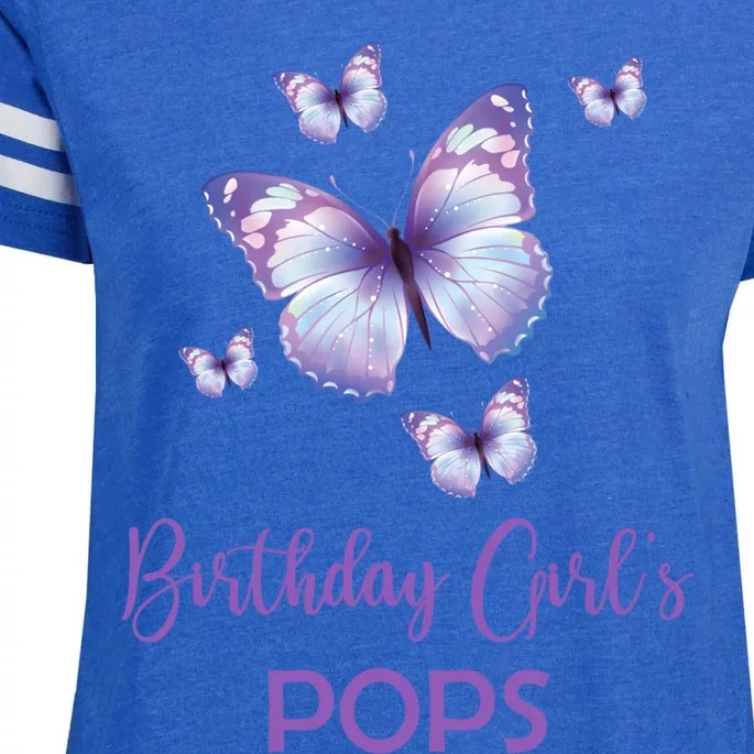 Pops Of The Birthday Butterfly Family 1st Birthday Cute Gift Enza Ladies Jersey Football T-Shirt