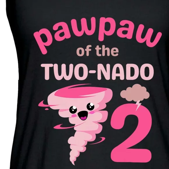 Pawpaw Of The Twonado Tornado Theme 2nd Birthday Ladies Essential Flowy Tank