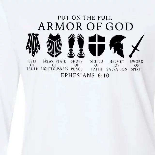 Put On The Full Armor Of God Ephesians 6 10 Womens Cotton Relaxed Long Sleeve T-Shirt