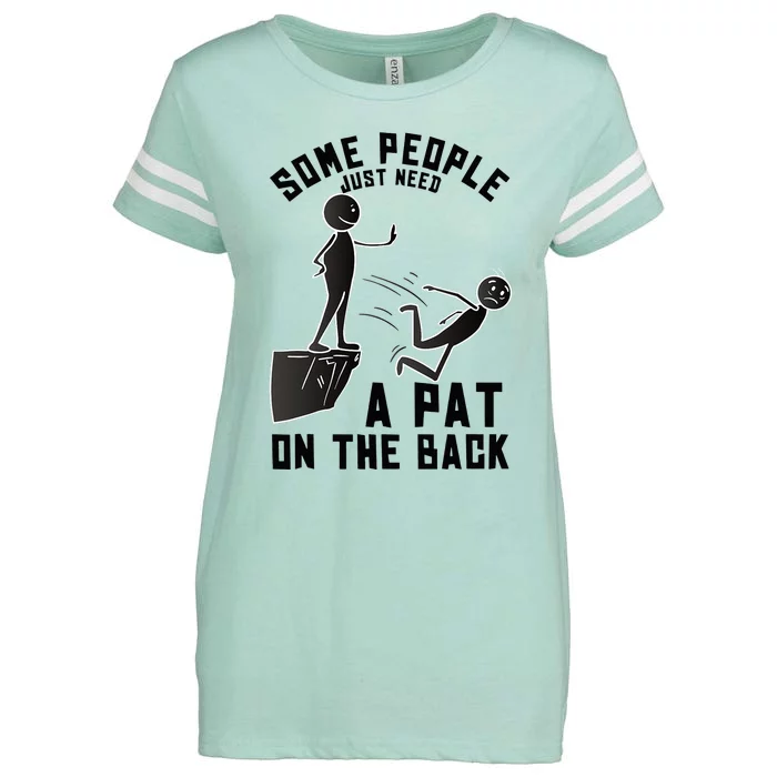 Pat On The Back Funny Adult Sarcastic Design Enza Ladies Jersey Football T-Shirt