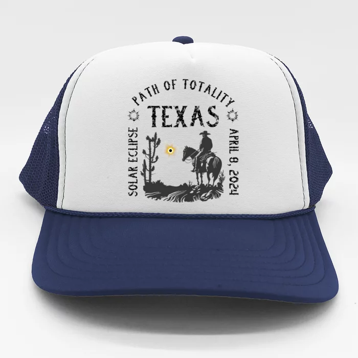 Path Of Totality Texas Solar Eclipse Trucker Hat