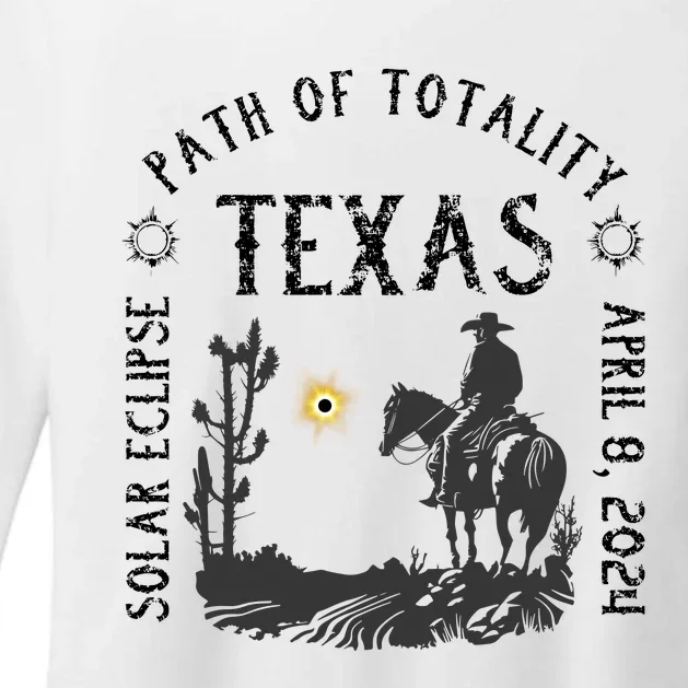 Path Of Totality Texas Solar Eclipse Womens CVC Long Sleeve Shirt