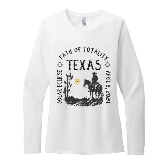 Path Of Totality Texas Solar Eclipse Womens CVC Long Sleeve Shirt