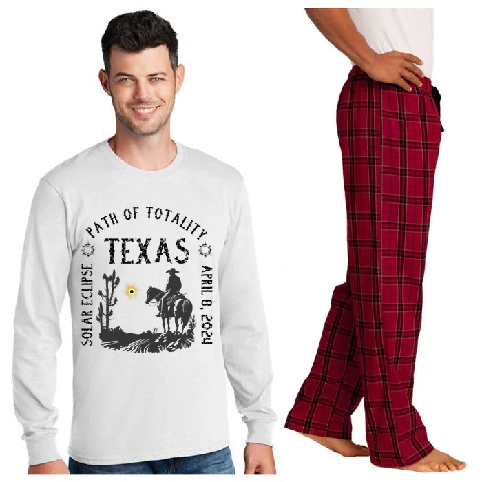 Path Of Totality Texas Solar Eclipse Long Sleeve Pajama Set