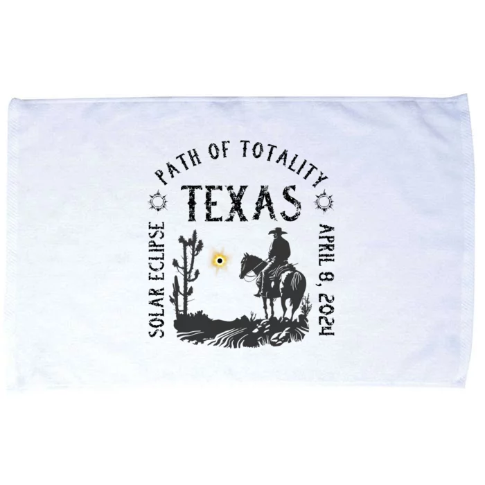 Path Of Totality Texas Solar Eclipse Microfiber Hand Towel