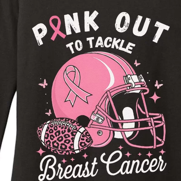 Pin.K Out Tackle Breast Cancer Awareness American Football Womens CVC Long Sleeve Shirt