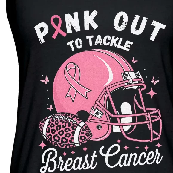 Pin.K Out Tackle Breast Cancer Awareness American Football Ladies Essential Flowy Tank