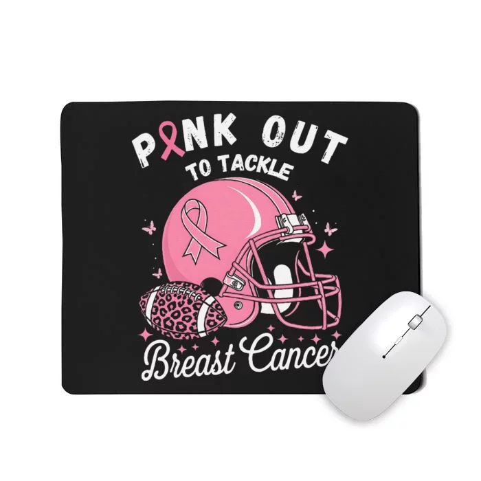 Pin.K Out Tackle Breast Cancer Awareness American Football Mousepad