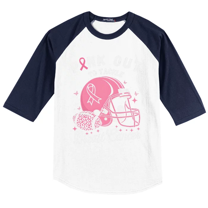 Pin.K Out Tackle Breast Cancer Awareness American Football Baseball Sleeve Shirt