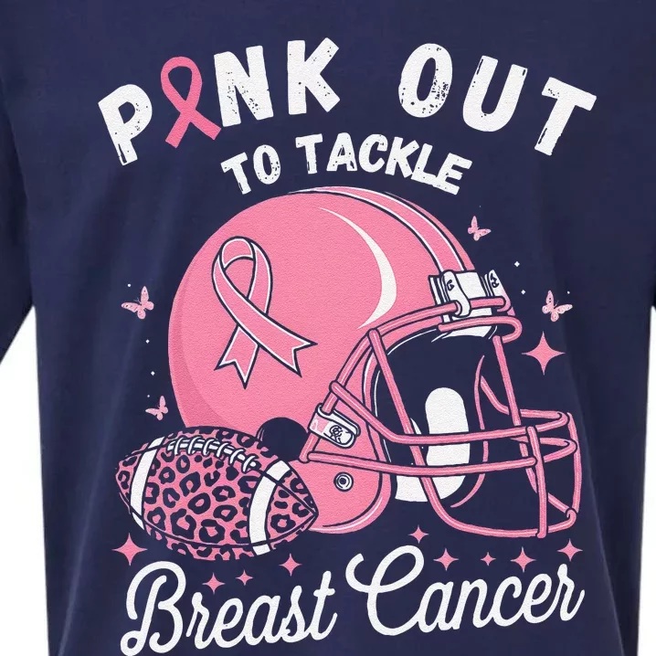 Pin.K Out Tackle Breast Cancer Awareness American Football Sueded Cloud Jersey T-Shirt