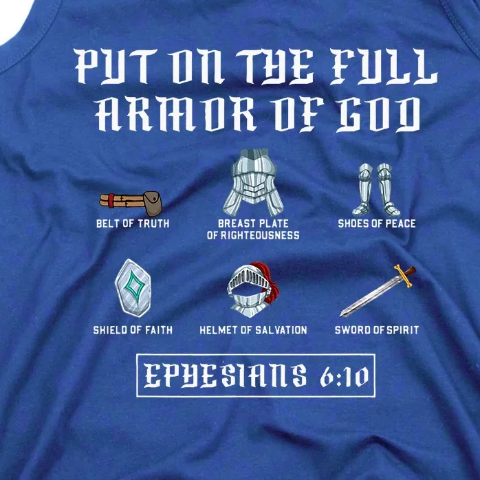 Put On The Full Armor Of God Funny Saying Christian Tank Top