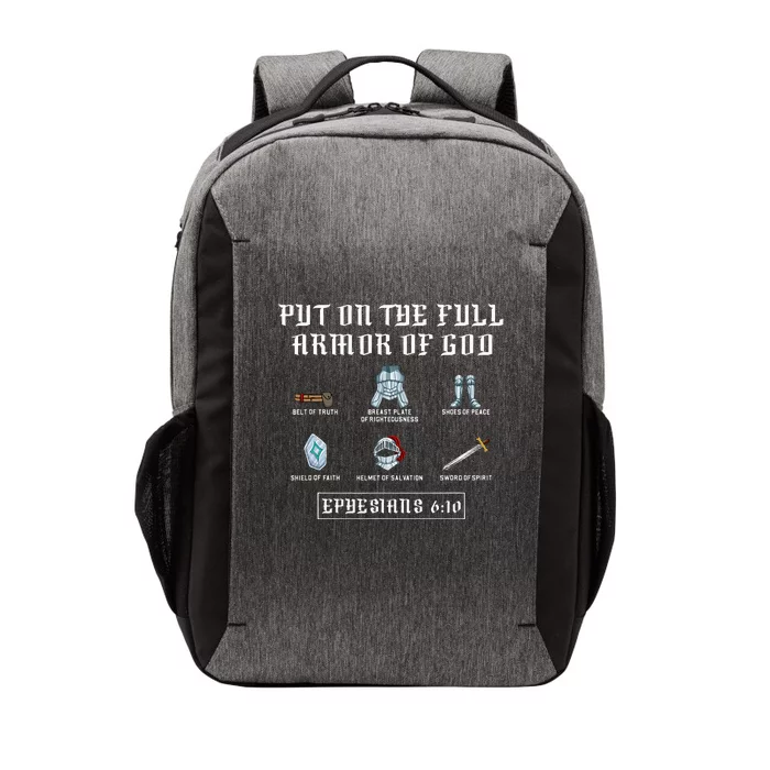 Put On The Full Armor Of God Funny Saying Christian Vector Backpack