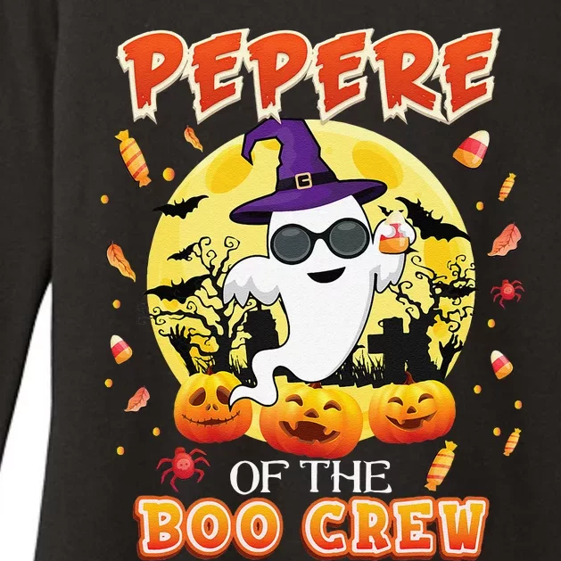 Pepere Of The Boo Crew Halloween Cute Ghost Pumpkin Scary Womens CVC Long Sleeve Shirt