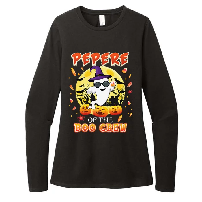 Pepere Of The Boo Crew Halloween Cute Ghost Pumpkin Scary Womens CVC Long Sleeve Shirt