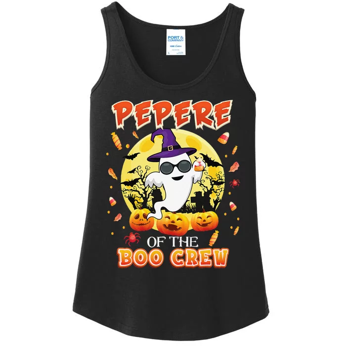 Pepere Of The Boo Crew Halloween Cute Ghost Pumpkin Scary Ladies Essential Tank