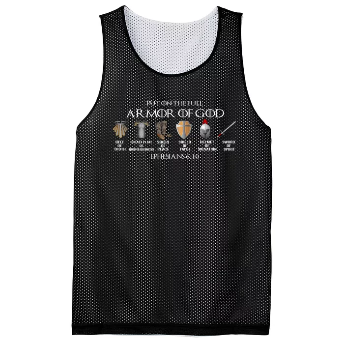 Put On The Full Armor Of God Belt Of Truth Breast Plate Of Mesh Reversible Basketball Jersey Tank