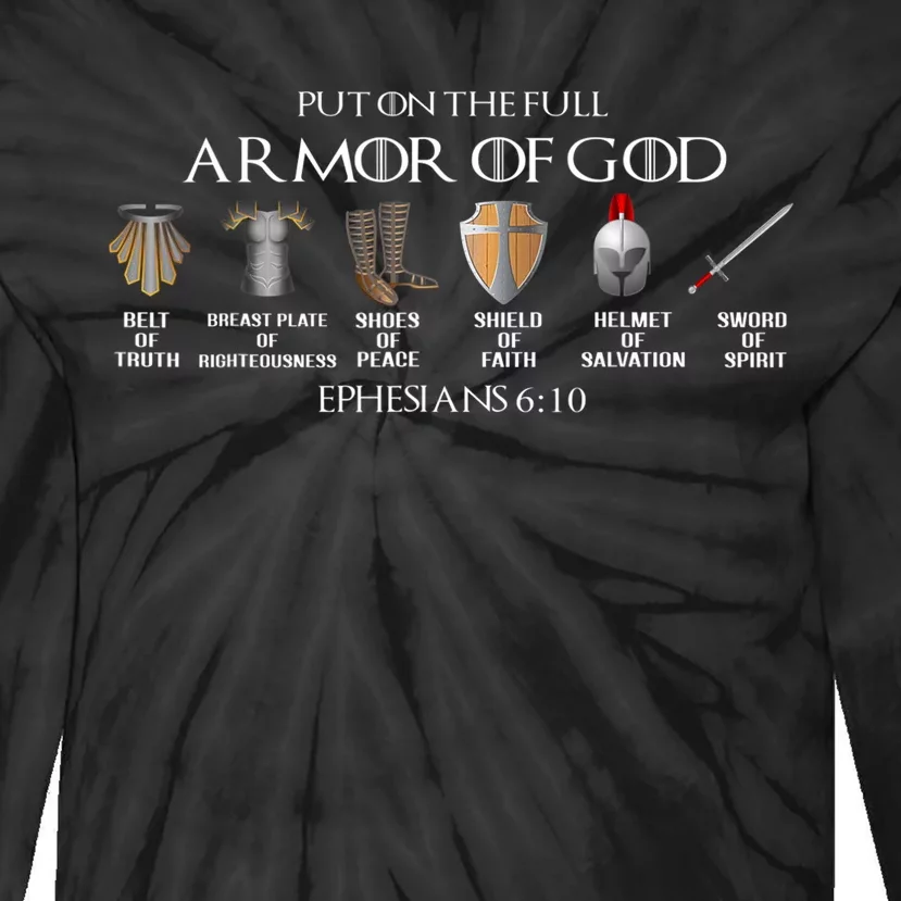 Put On The Full Armor Of God Belt Of Truth Breast Plate Of Tie-Dye Long Sleeve Shirt