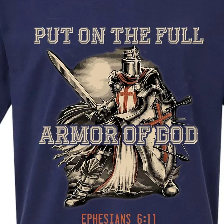 Put On The Full Armor Of God Christian Religious Quote Sueded Cloud Jersey T-Shirt