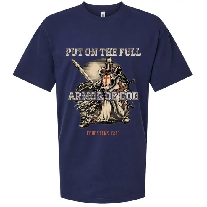 Put On The Full Armor Of God Christian Religious Quote Sueded Cloud Jersey T-Shirt