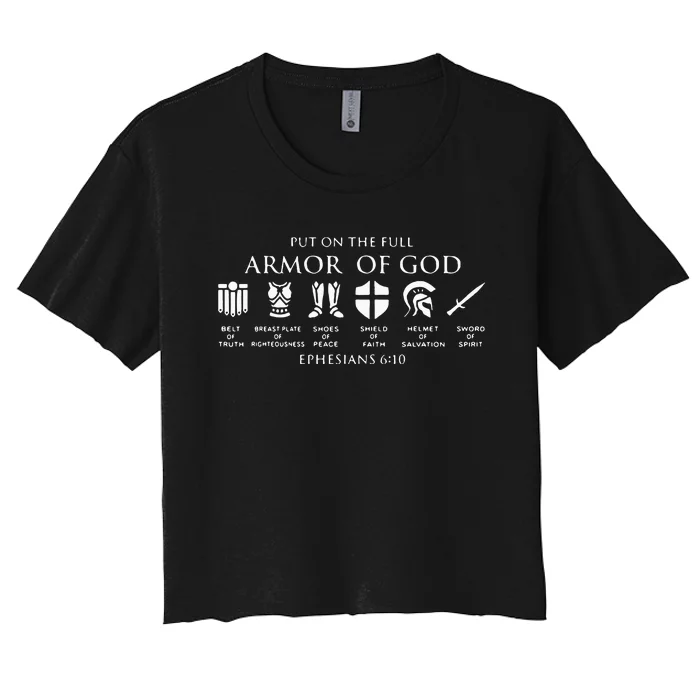 Put On The Full Armor Of God Women's Crop Top Tee