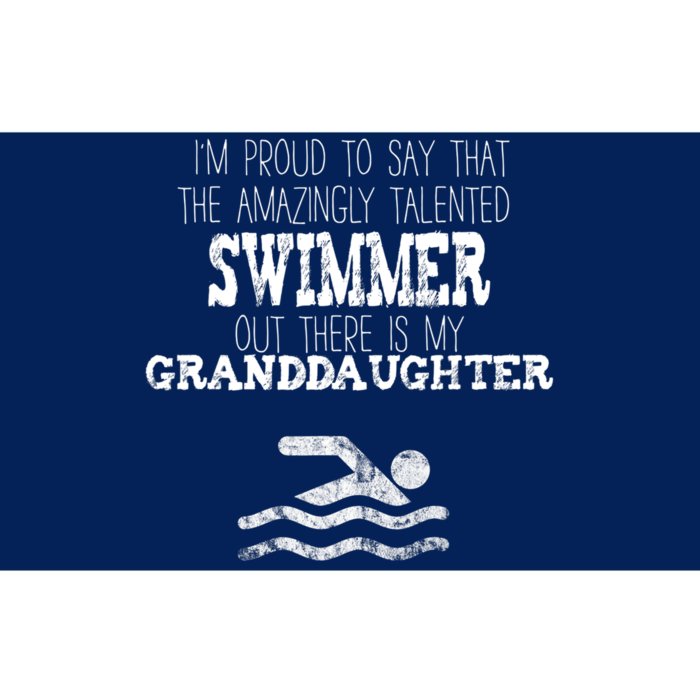 Proud Of Talented Swimmer Granddaughter Bumper Sticker