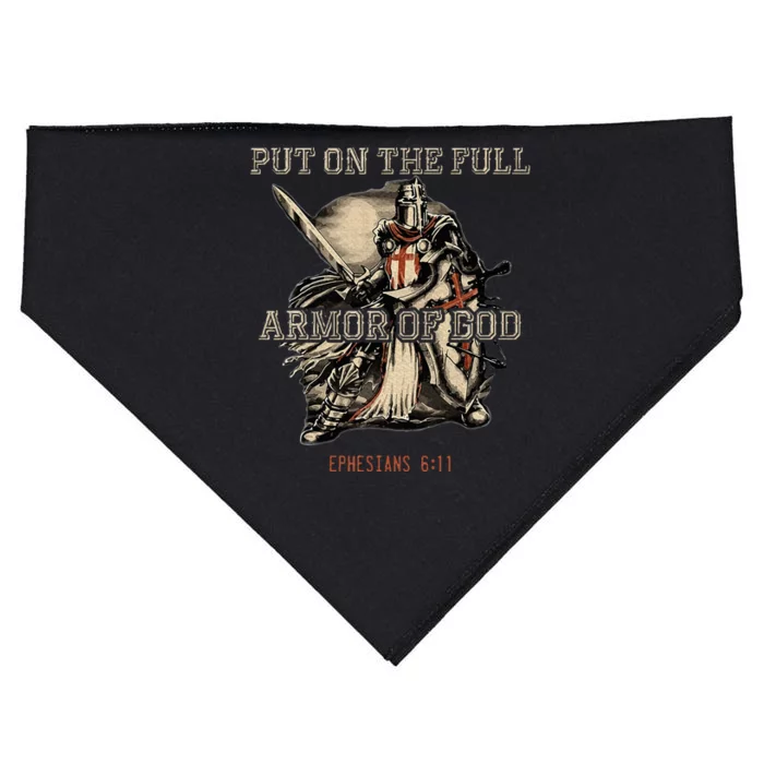 Put On The Full Armor Of God Christian Religious Quote USA-Made Doggie Bandana